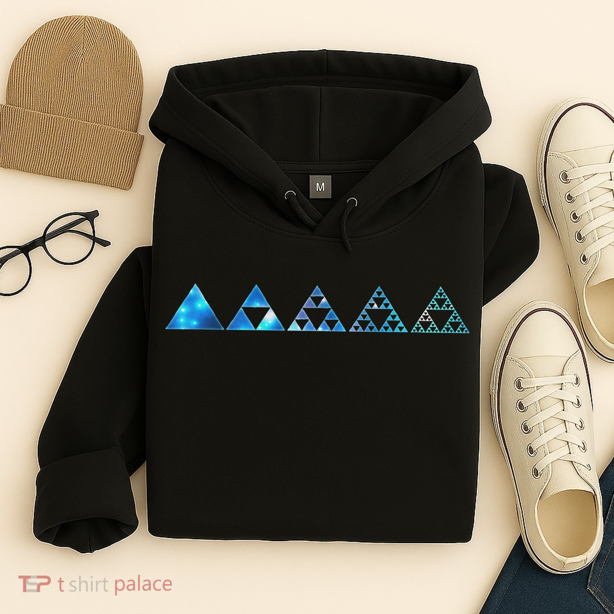 Math Sierpinski Triangles Fractal Geometry Mathematics Hoodie