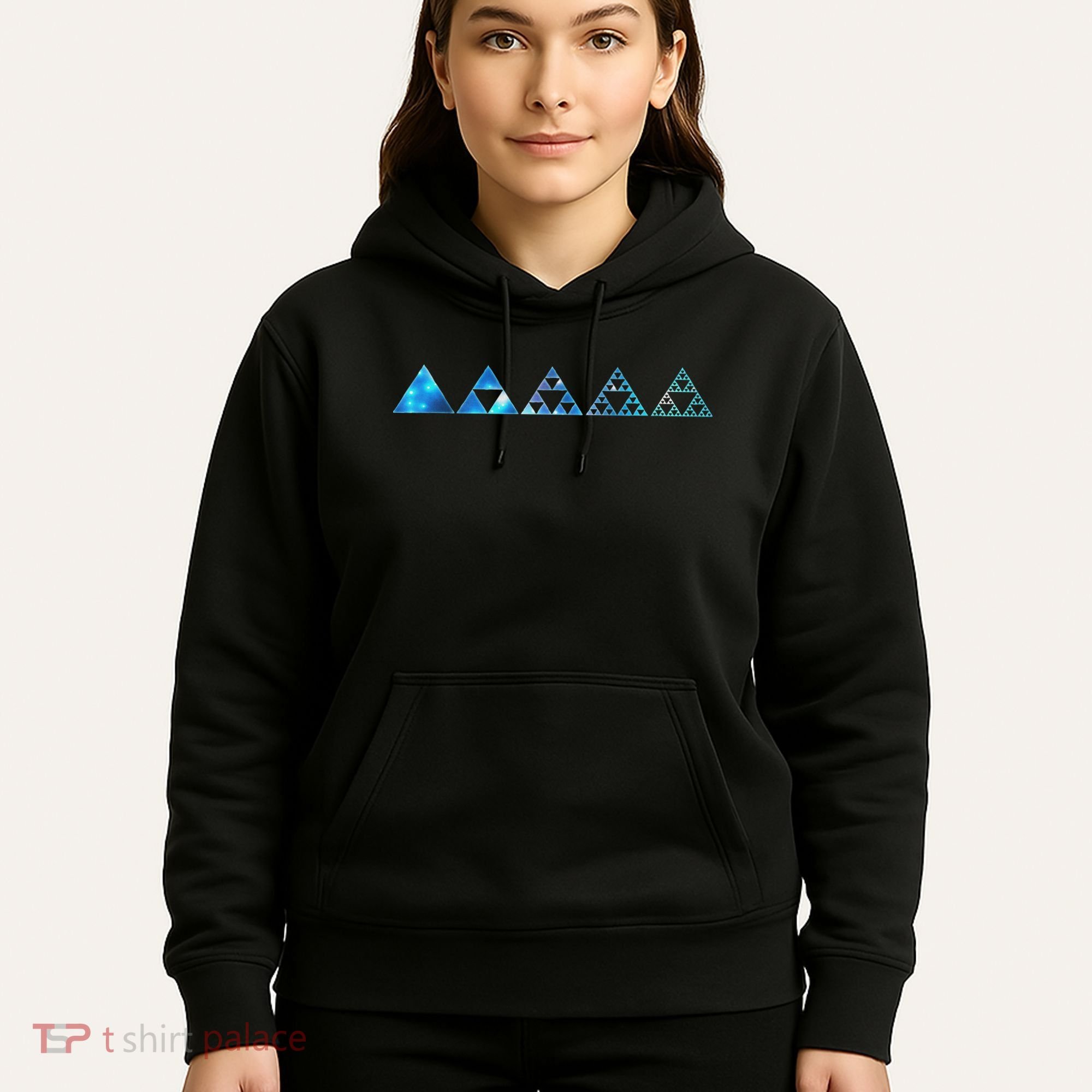 Math Sierpinski Triangles Fractal Geometry Mathematics Hoodie