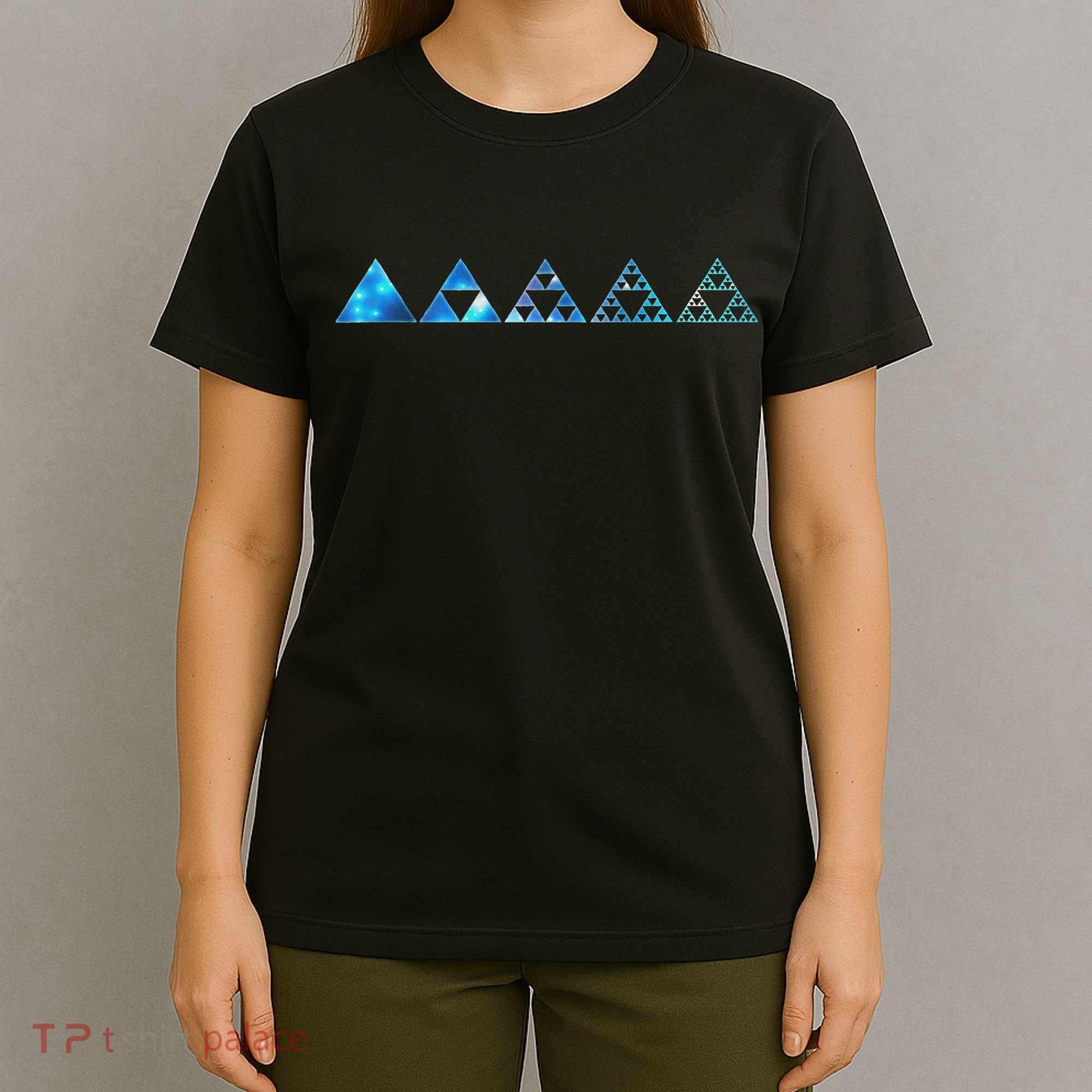 Math Sierpinski Triangles Fractal Geometry Mathematics T-Shirt