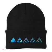 Math Sierpinski Triangles Fractal Geometry Mathematics Beanie thumb 0