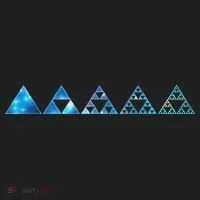 Math Sierpinski Triangles Fractal Geometry Mathematics Beanie thumb 2