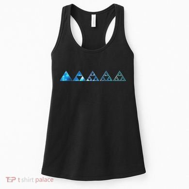 Math Sierpinski Triangles Fractal Geometry Mathematics Women's Tank Top
