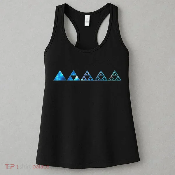 Math Sierpinski Triangles Fractal Geometry Mathematics Women's Tank Top