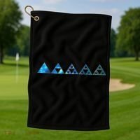 Math Sierpinski Triangles Fractal Geometry Mathematics Golf Towel thumb 1
