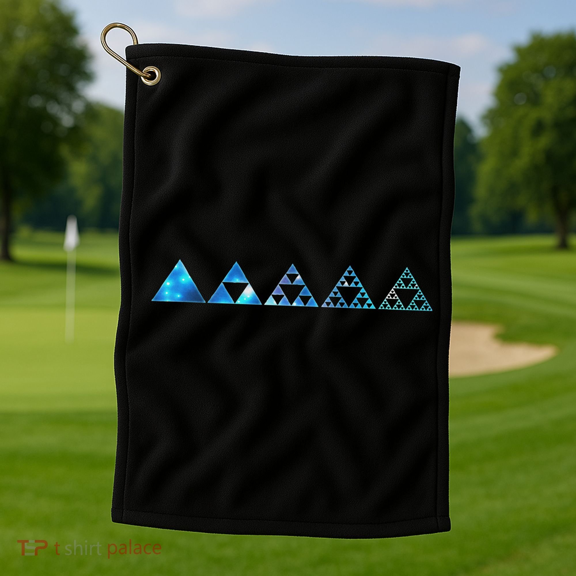 Math Sierpinski Triangles Fractal Geometry Mathematics Golf Towel