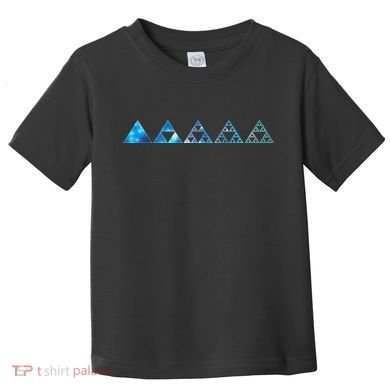 Math Sierpinski Triangles Fractal Geometry Mathematics Toddler T-Shirt