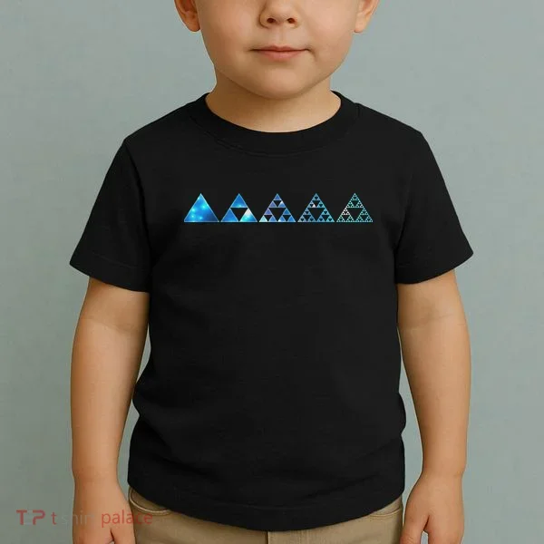 Math Sierpinski Triangles Fractal Geometry Mathematics Toddler T-Shirt