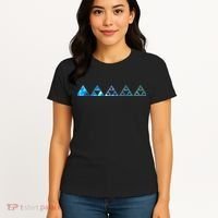 Math Sierpinski Triangles Fractal Geometry Mathematics Women's T-Shirt thumb 4