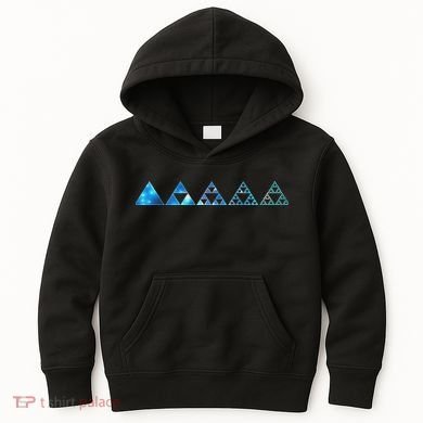 Math Sierpinski Triangles Fractal Geometry Mathematics Kids Hoodie