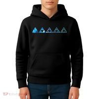 Math Sierpinski Triangles Fractal Geometry Mathematics Kids Hoodie thumb 4