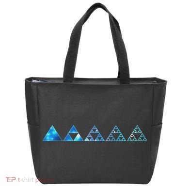 Math Sierpinski Triangles Fractal Geometry Mathematics Tote Bag