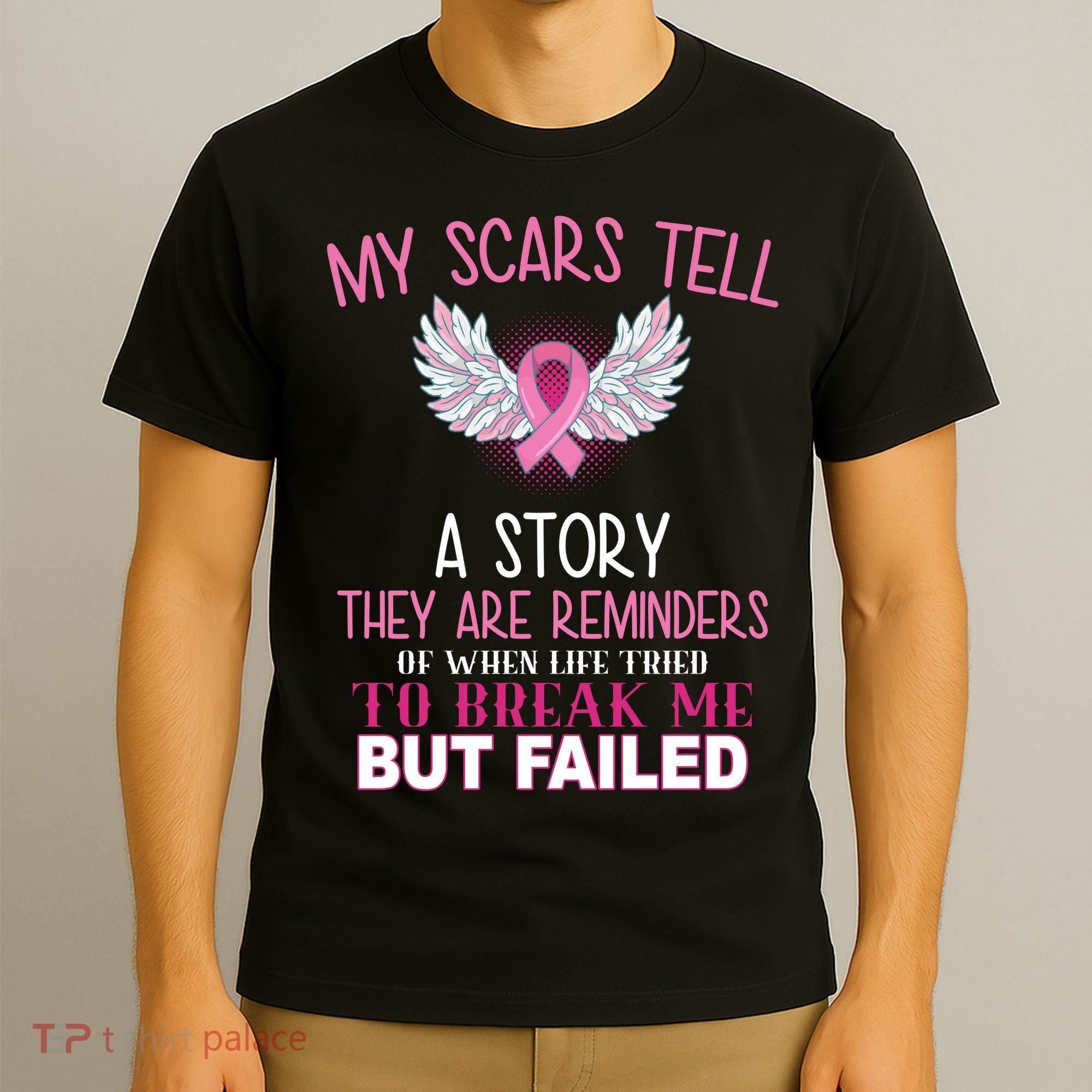 My Scars Tell A Story Breast Cancer Survivor Quote T-Shirt