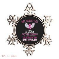 My Scars Tell A Story Breast Cancer Survivor Quote Ornament thumb 0