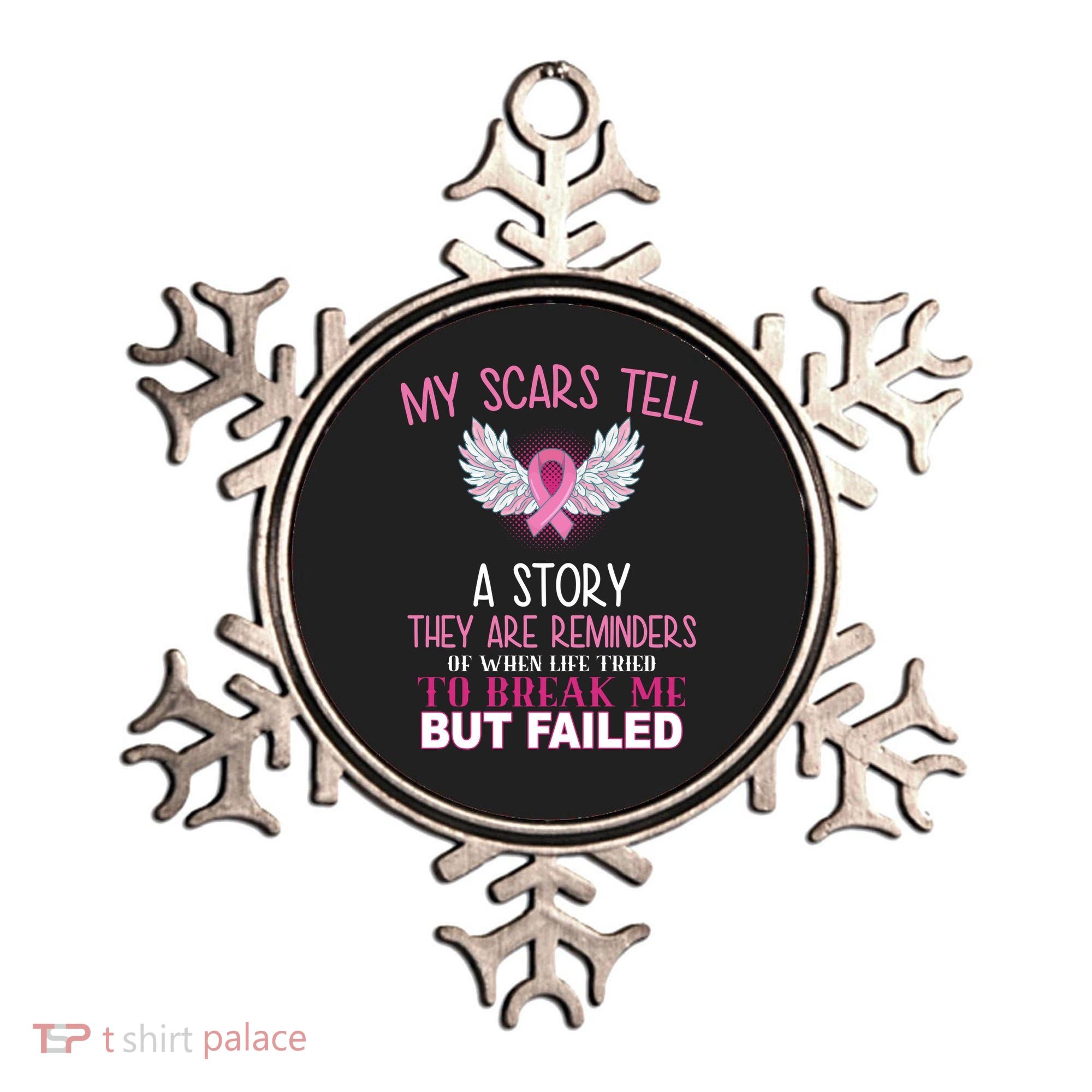 My Scars Tell A Story Breast Cancer Survivor Quote Ornament