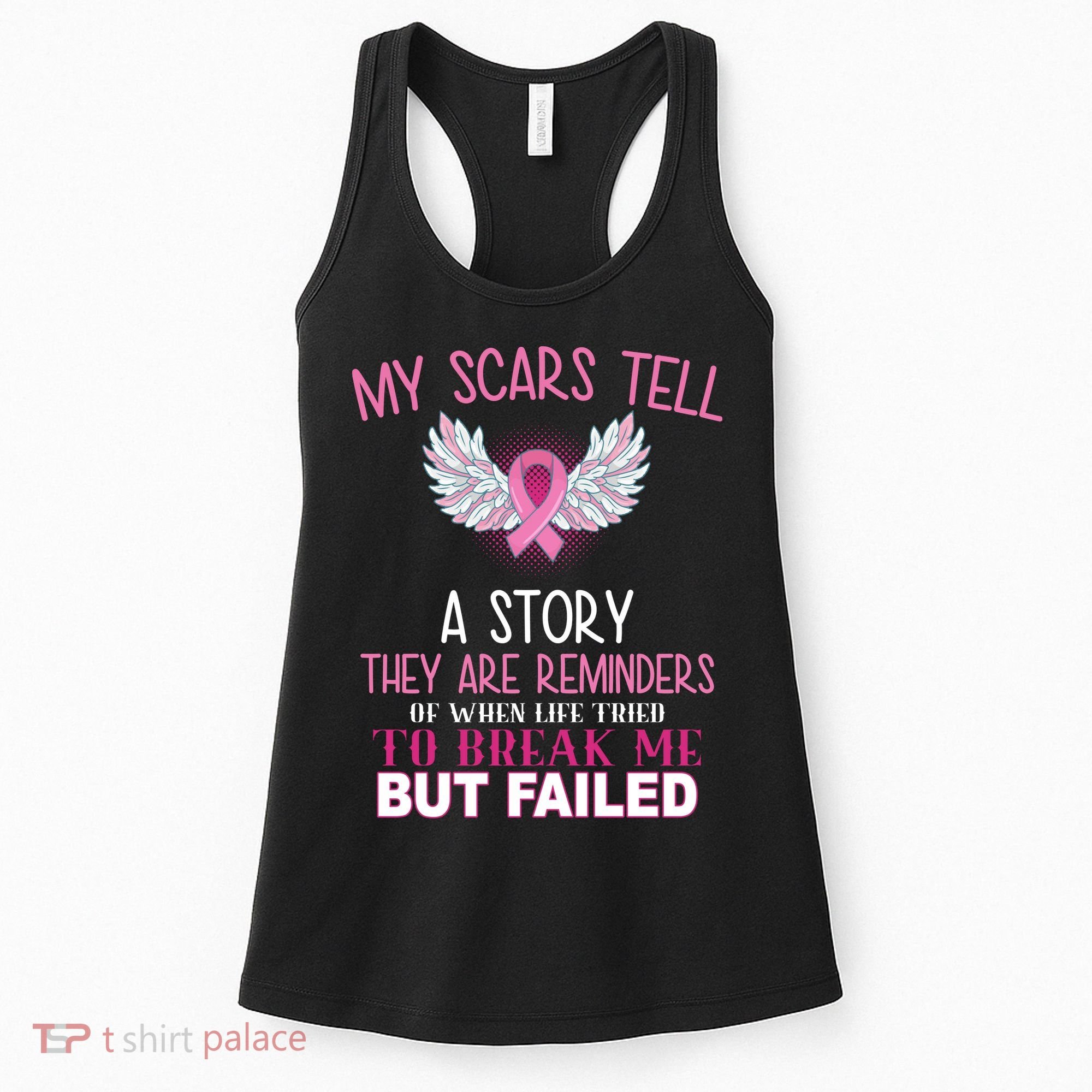 My Scars Tell A Story Breast Cancer Survivor Quote Women's Tank Top