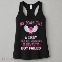 My Scars Tell A Story Breast Cancer Survivor Quote Women's Tank Top thumb 3