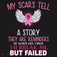 My Scars Tell A Story Breast Cancer Survivor Quote Kids Sweatshirt thumb 2
