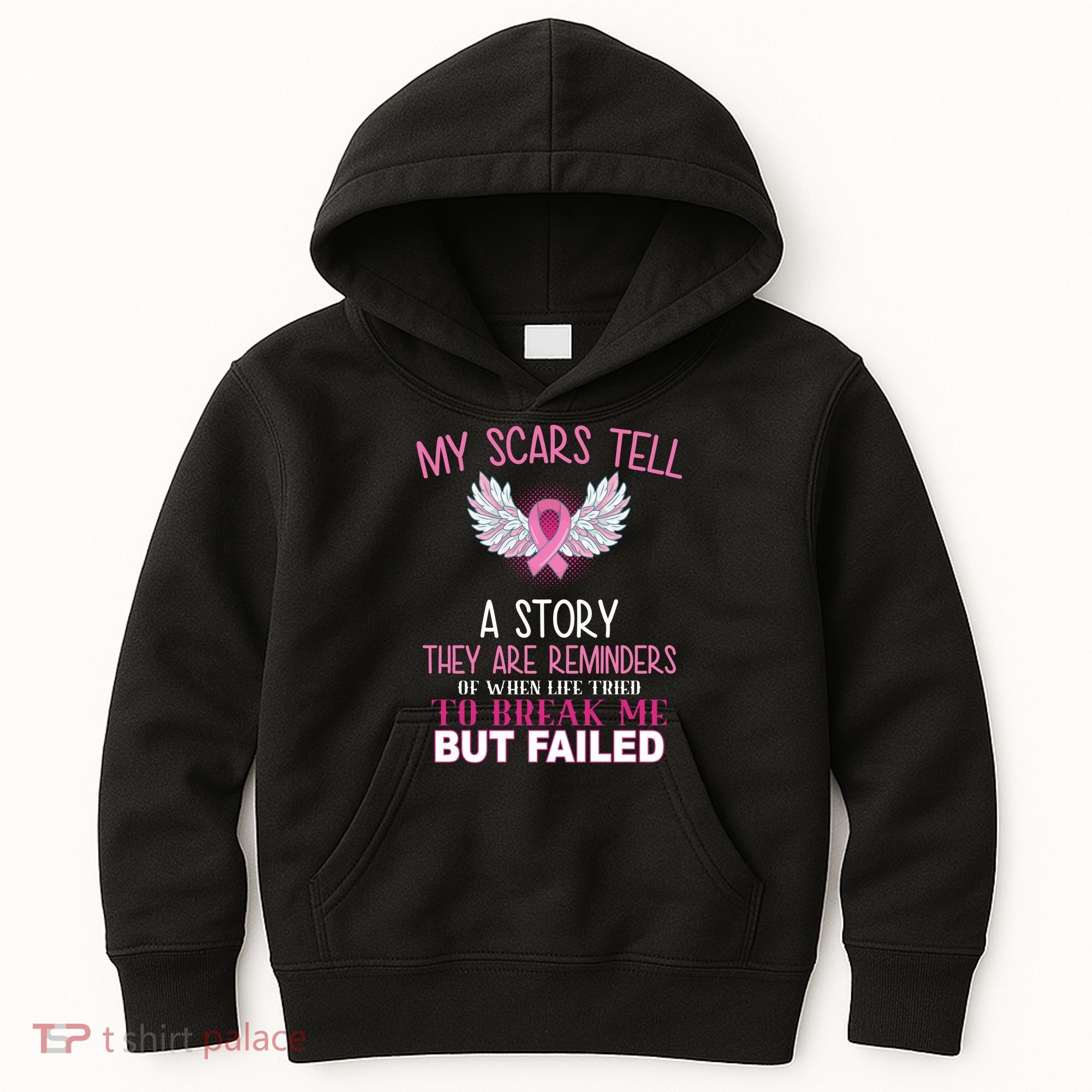 My Scars Tell A Story Breast Cancer Survivor Quote Kids Hoodie