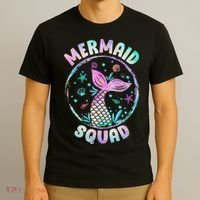Mermaid Squad Themed Birthday Party Mermaids Family Matching T-Shirt thumb 3