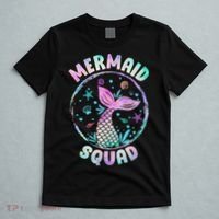 Mermaid Squad Themed Birthday Party Mermaids Family Matching T-Shirt thumb 5