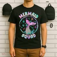 Mermaid Squad Themed Birthday Party Mermaids Family Matching T-Shirt thumb 6