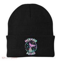 Mermaid Squad Themed Birthday Party Mermaids Family Matching Beanie thumb 0
