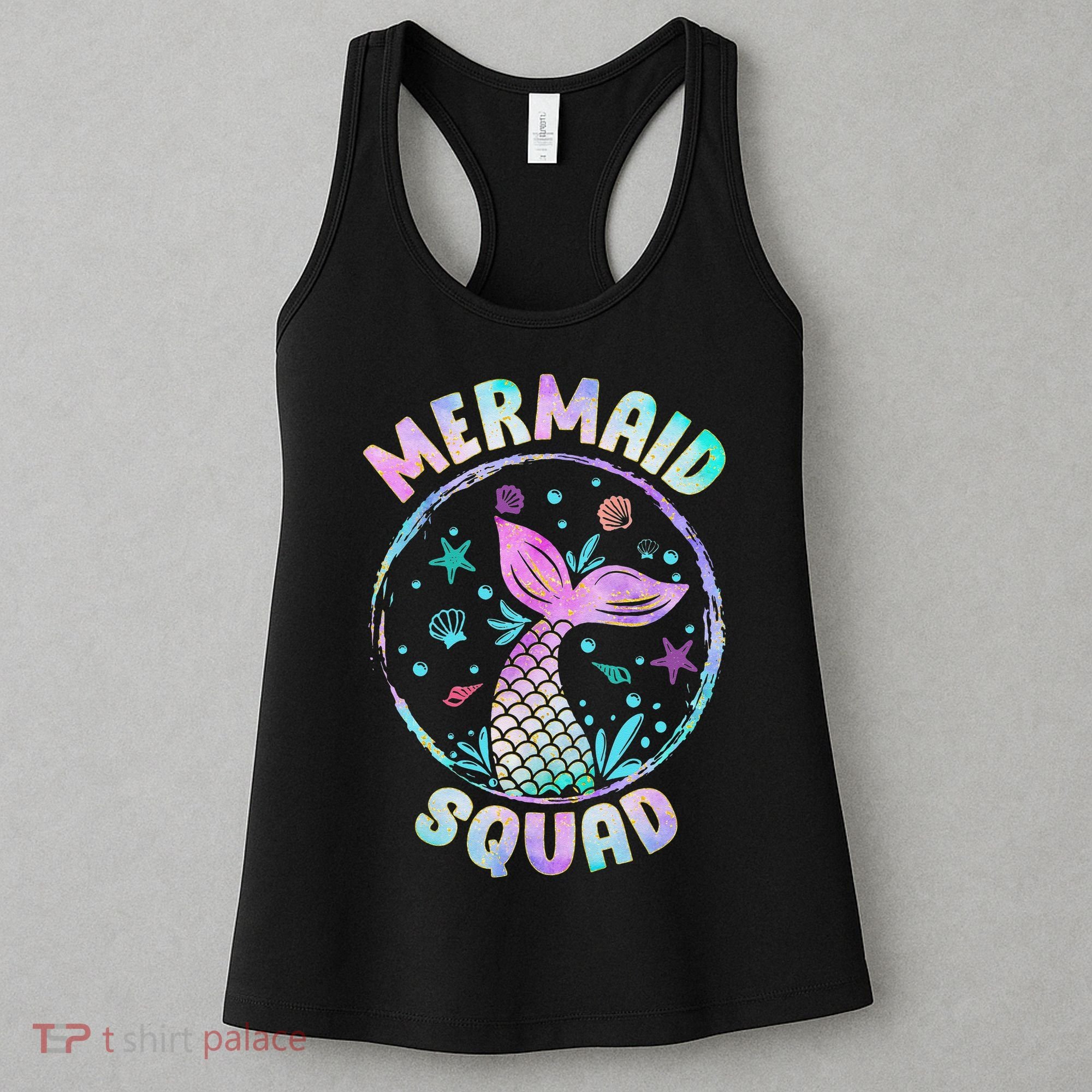 Mermaid Squad Themed Birthday Party Mermaids Family Matching Women's Tank Top