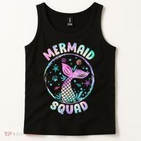 Mermaid Squad Themed Birthday Party Mermaids Family Matching Tank Top thumb 2