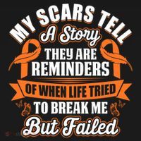My Scars Tell A Story Kidney Cancer Ribbon Awareness Cool Gift Women's Hoodie thumb 2