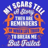 My Scars Tell A Story Kidney Cancer Ribbon Awareness Cool Gift Sweatshirt thumb 3