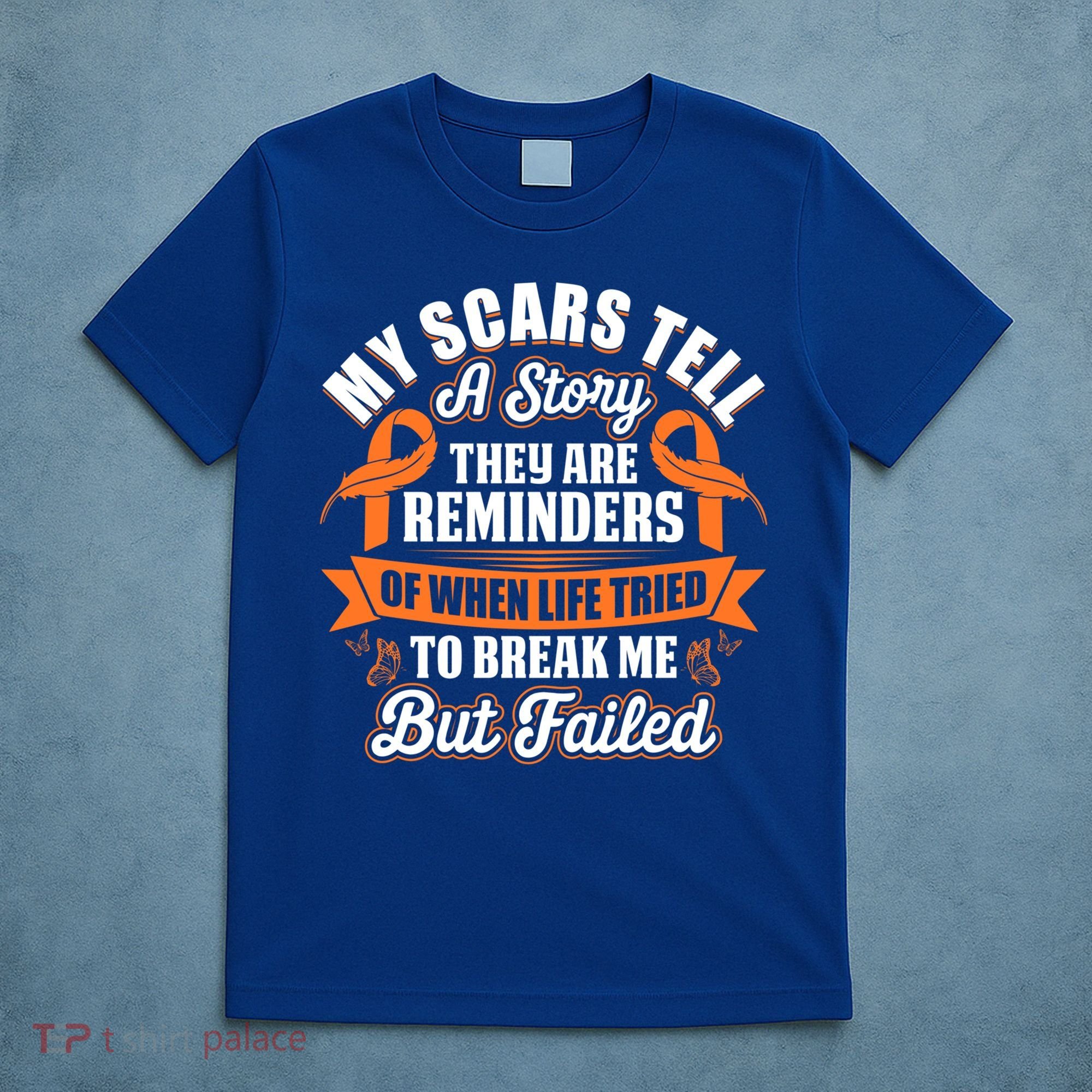 My Scars Tell A Story Kidney Cancer Ribbon Awareness Cool Gift T-Shirt