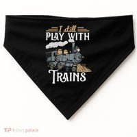 Model Steam Train Cute Gift Locomotive Trainspotting Meaningful Gift USA-Made Doggie Bandana thumb 0