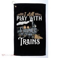 Model Steam Train Cute Gift Locomotive Trainspotting Meaningful Gift Golf Towel thumb 0