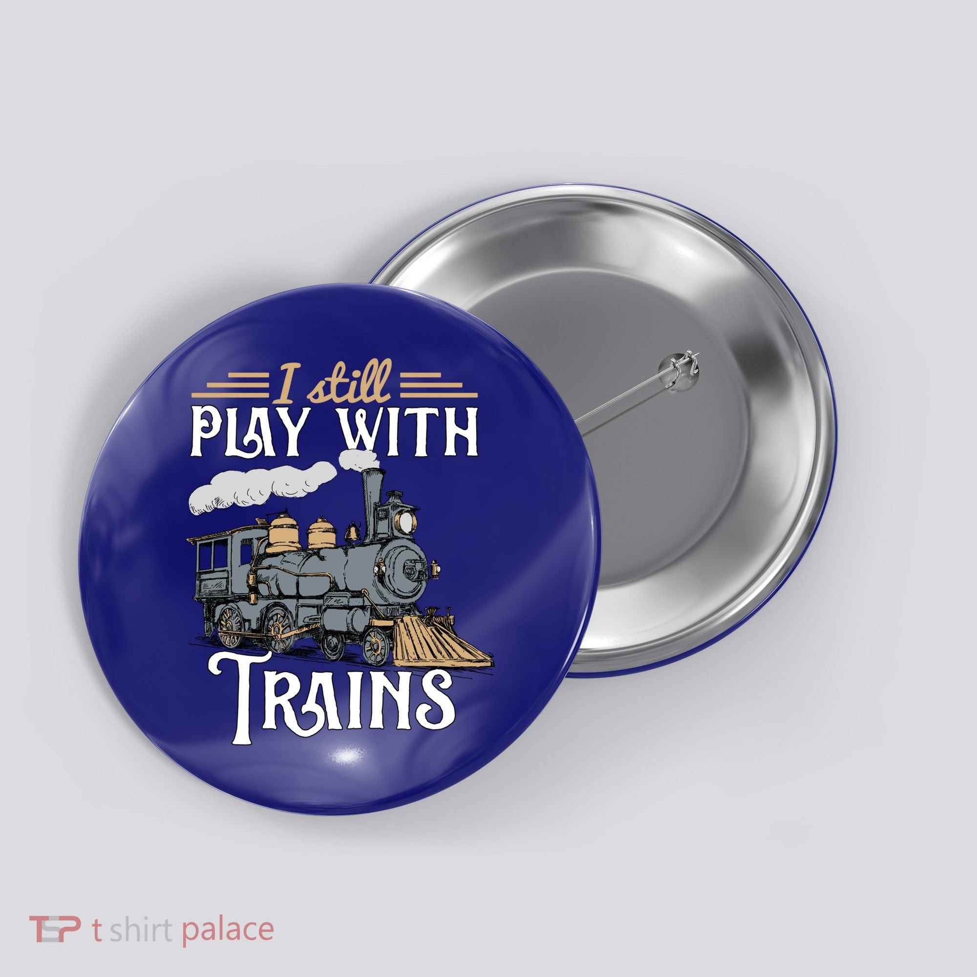 Model Steam Train Cute Gift Locomotive Trainspotting Meaningful Gift Button