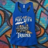 Model Steam Train Cute Gift Locomotive Trainspotting Meaningful Gift Women's Tank Top thumb 3