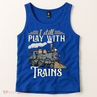 Model Steam Train Cute Gift Locomotive Trainspotting Meaningful Gift Tank Top thumb 2