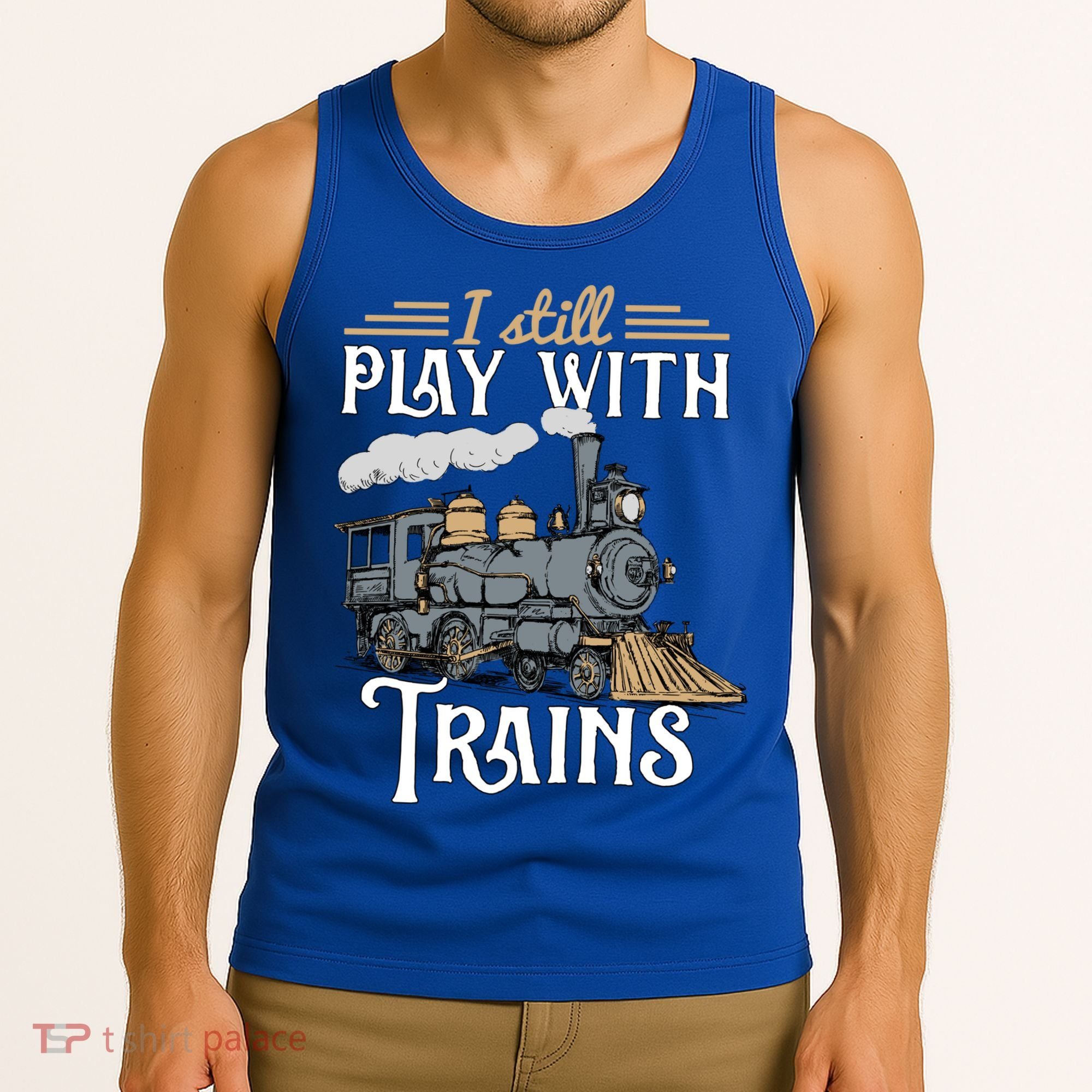 Model Steam Train Cute Gift Locomotive Trainspotting Meaningful Gift Tank Top