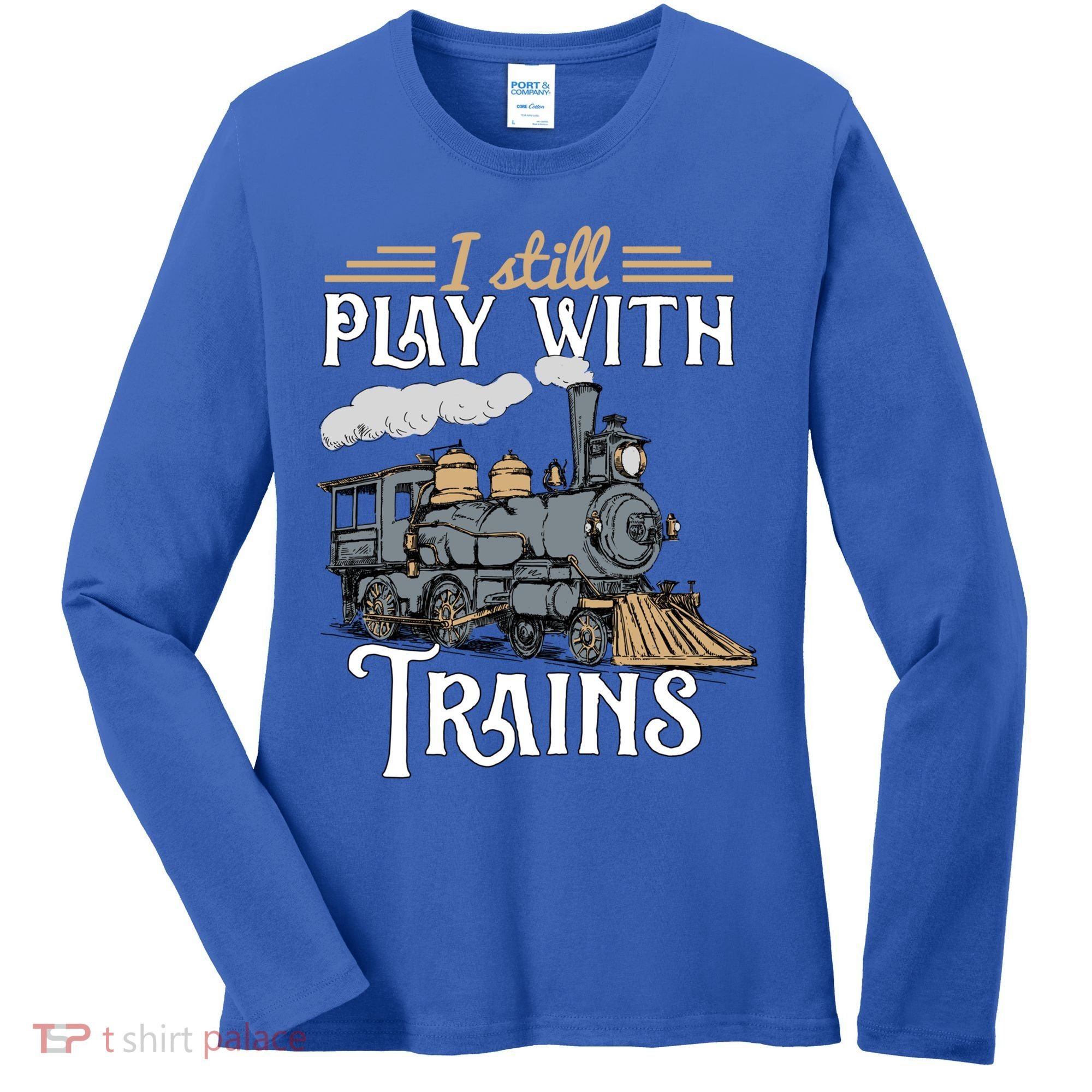 Model Steam Train Cute Gift Locomotive Trainspotting Meaningful Gift Women's Long Sleeve Shirt