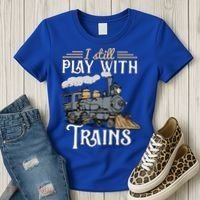 Model Steam Train Cute Gift Locomotive Trainspotting Meaningful Gift Women's T-Shirt thumb 3