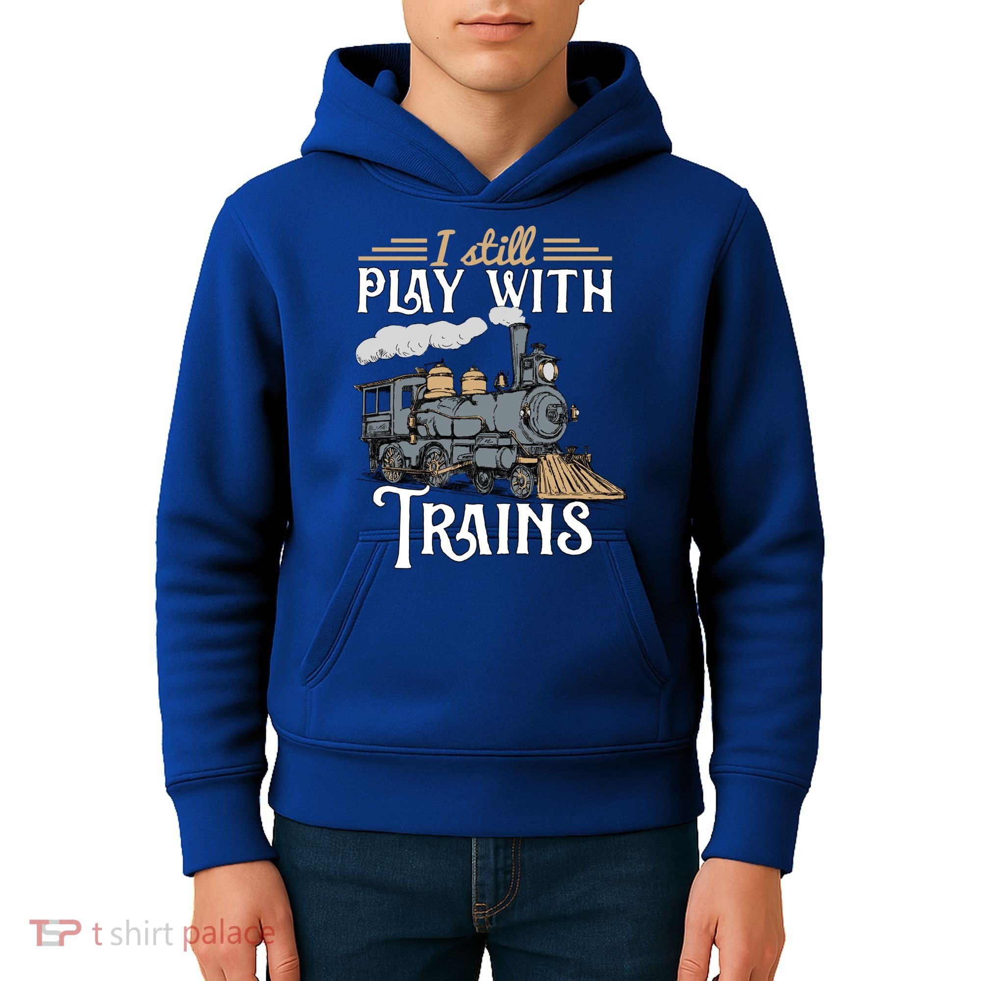 Model Steam Train Cute Gift Locomotive Trainspotting Meaningful Gift Kids Hoodie
