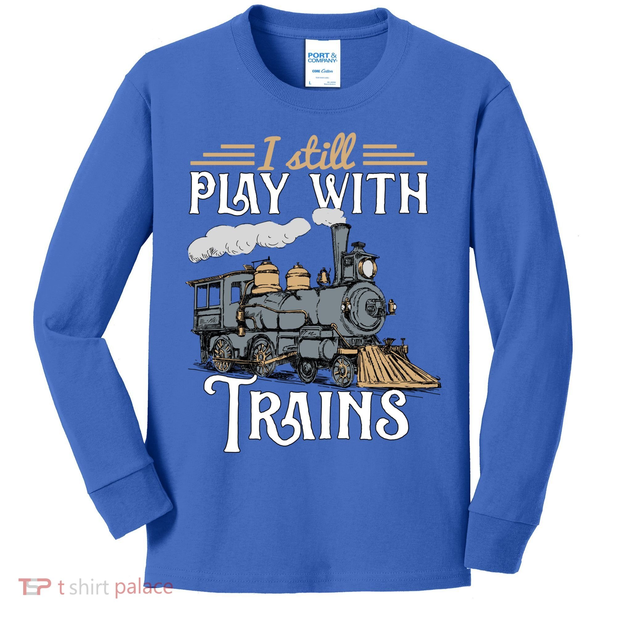 Model Steam Train Cute Gift Locomotive Trainspotting Meaningful Gift Kids Long Sleeve Shirt