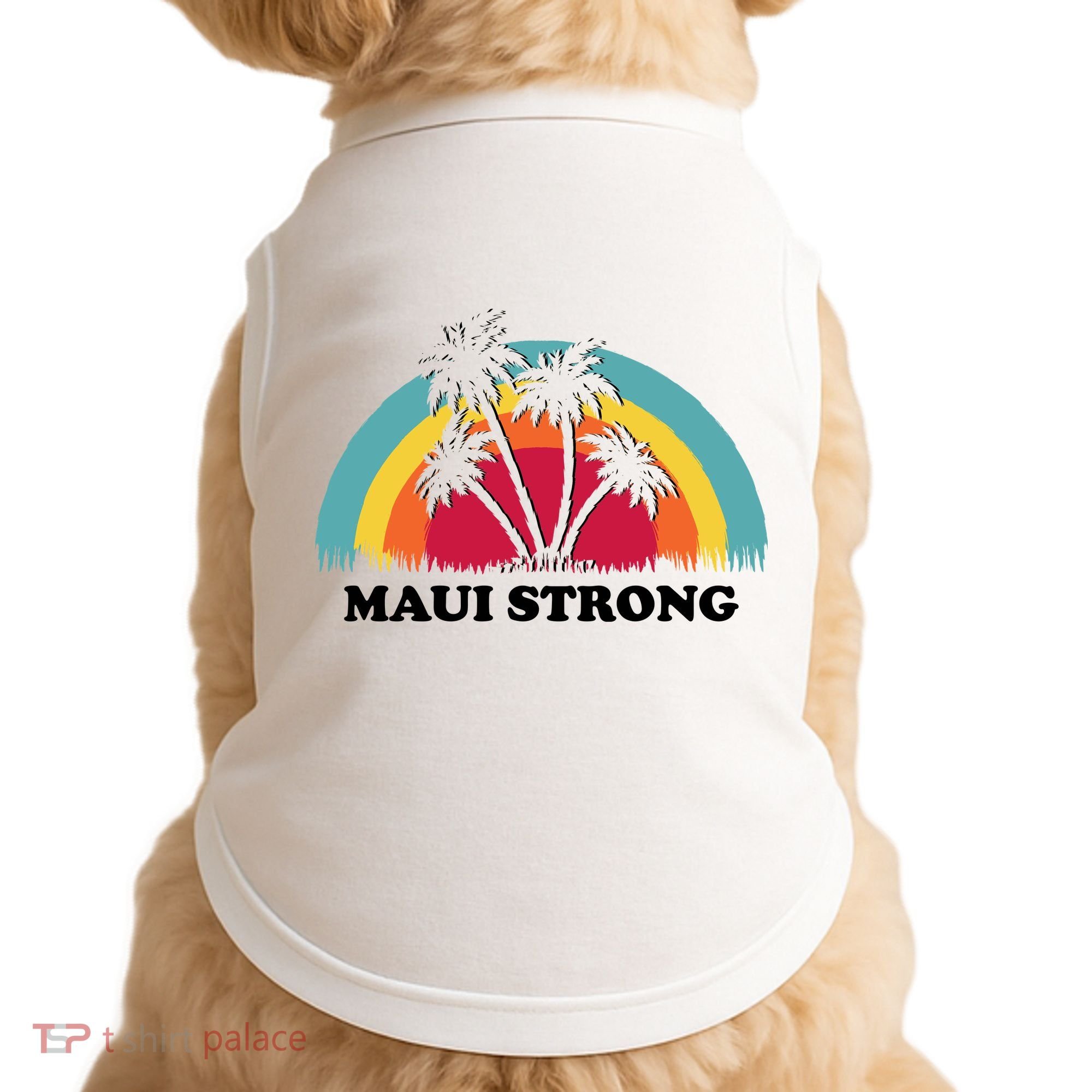 Maui Strong Tropical Hawaii Wildfire Doggie Tank