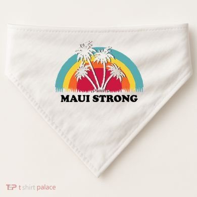 Maui Strong Tropical Hawaii Wildfire USA-Made Doggie Bandana