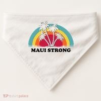 Maui Strong Tropical Hawaii Wildfire USA-Made Doggie Bandana thumb 0