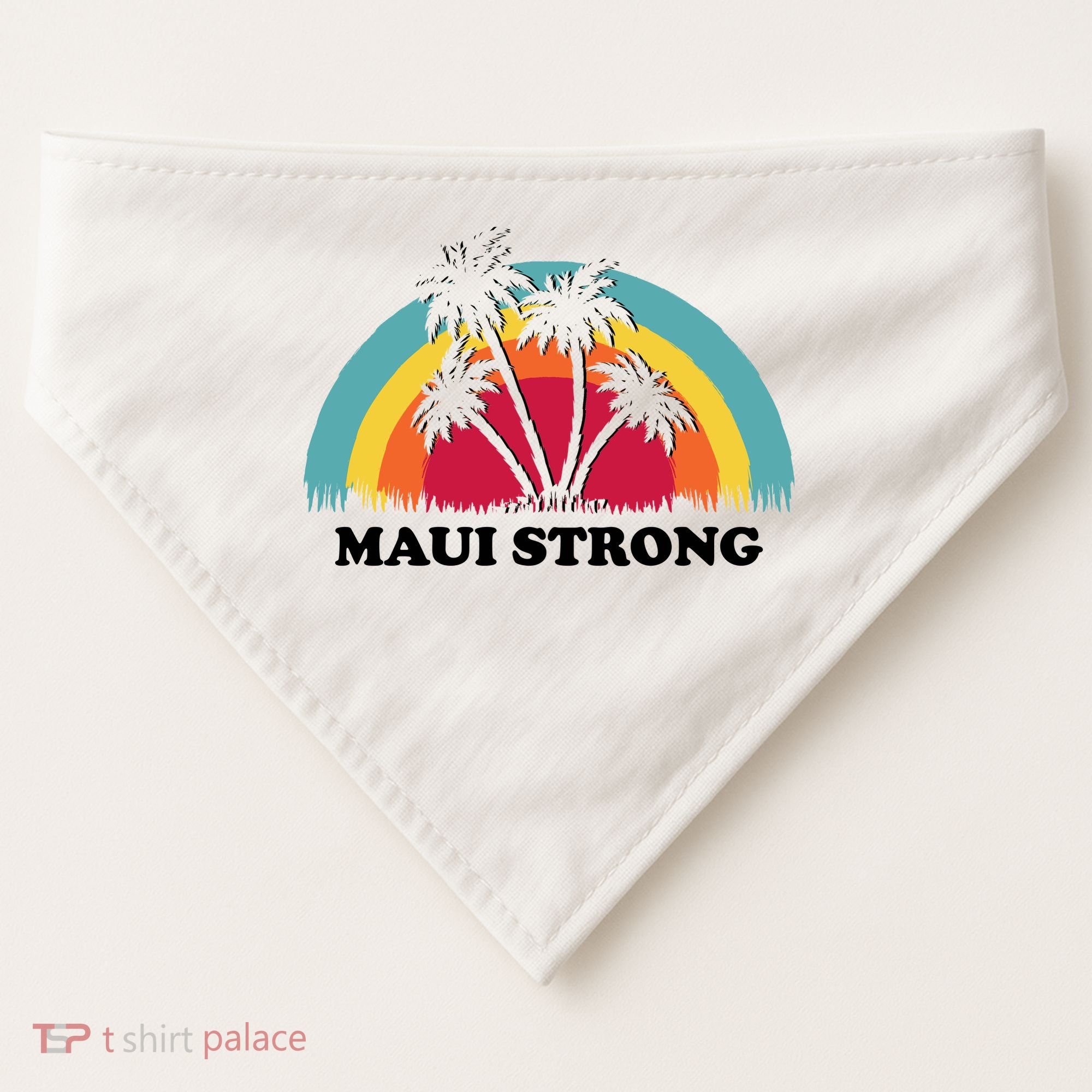 Maui Strong Tropical Hawaii Wildfire USA-Made Doggie Bandana
