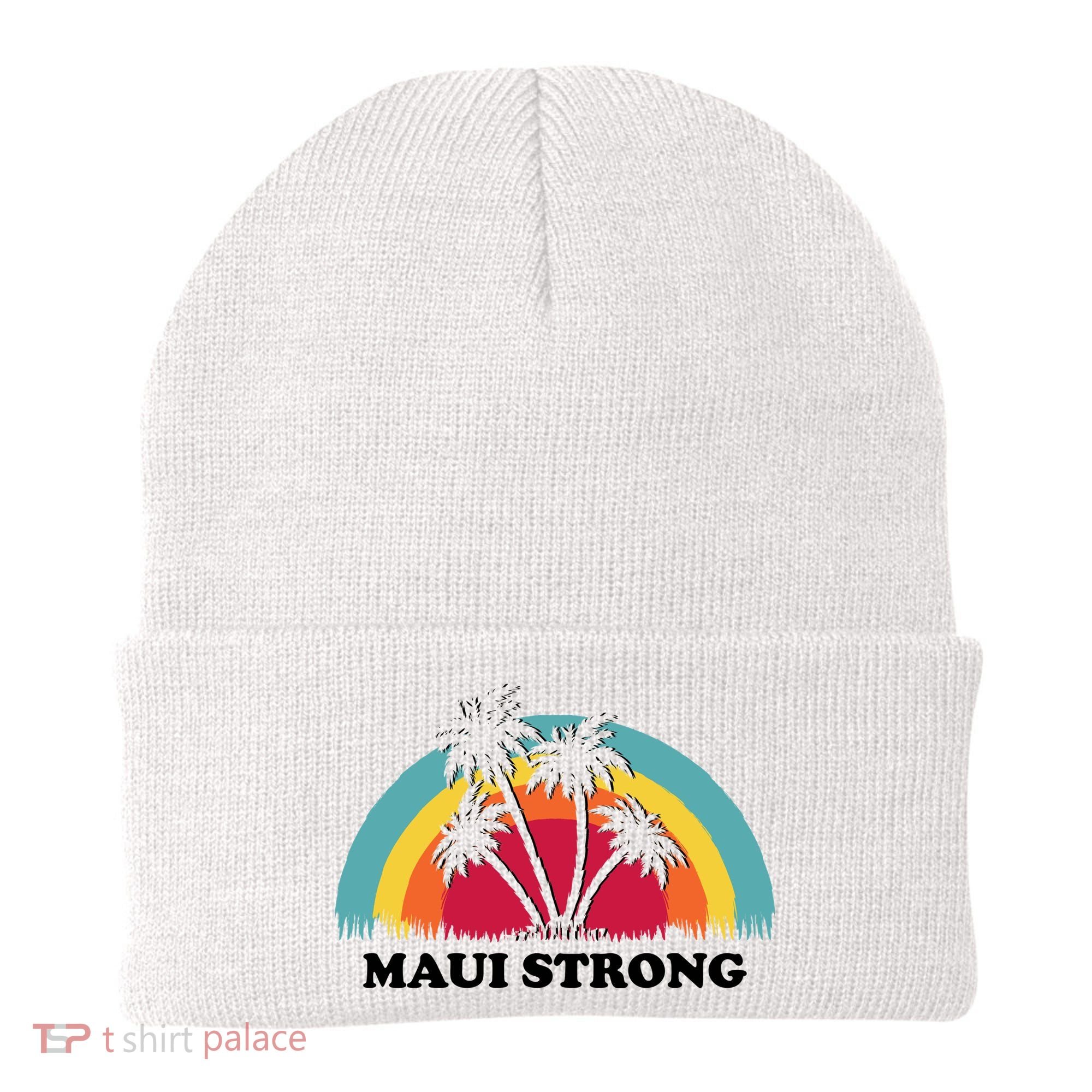 Maui Strong Tropical Hawaii Wildfire Beanie
