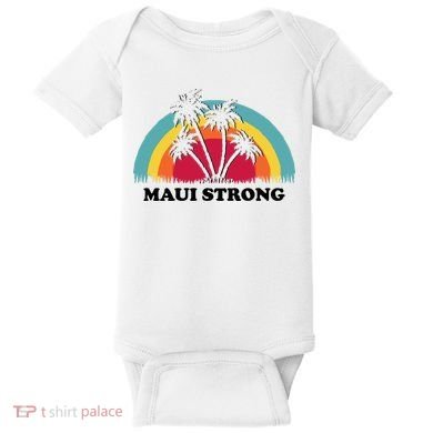 Maui Strong Tropical Hawaii Wildfire Baby Bodysuit