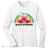 Maui Strong Tropical Hawaii Wildfire Women's Long Sleeve Shirt thumb 0