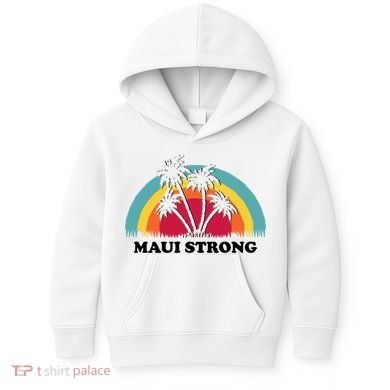 Maui Strong Tropical Hawaii Wildfire Kids Hoodie