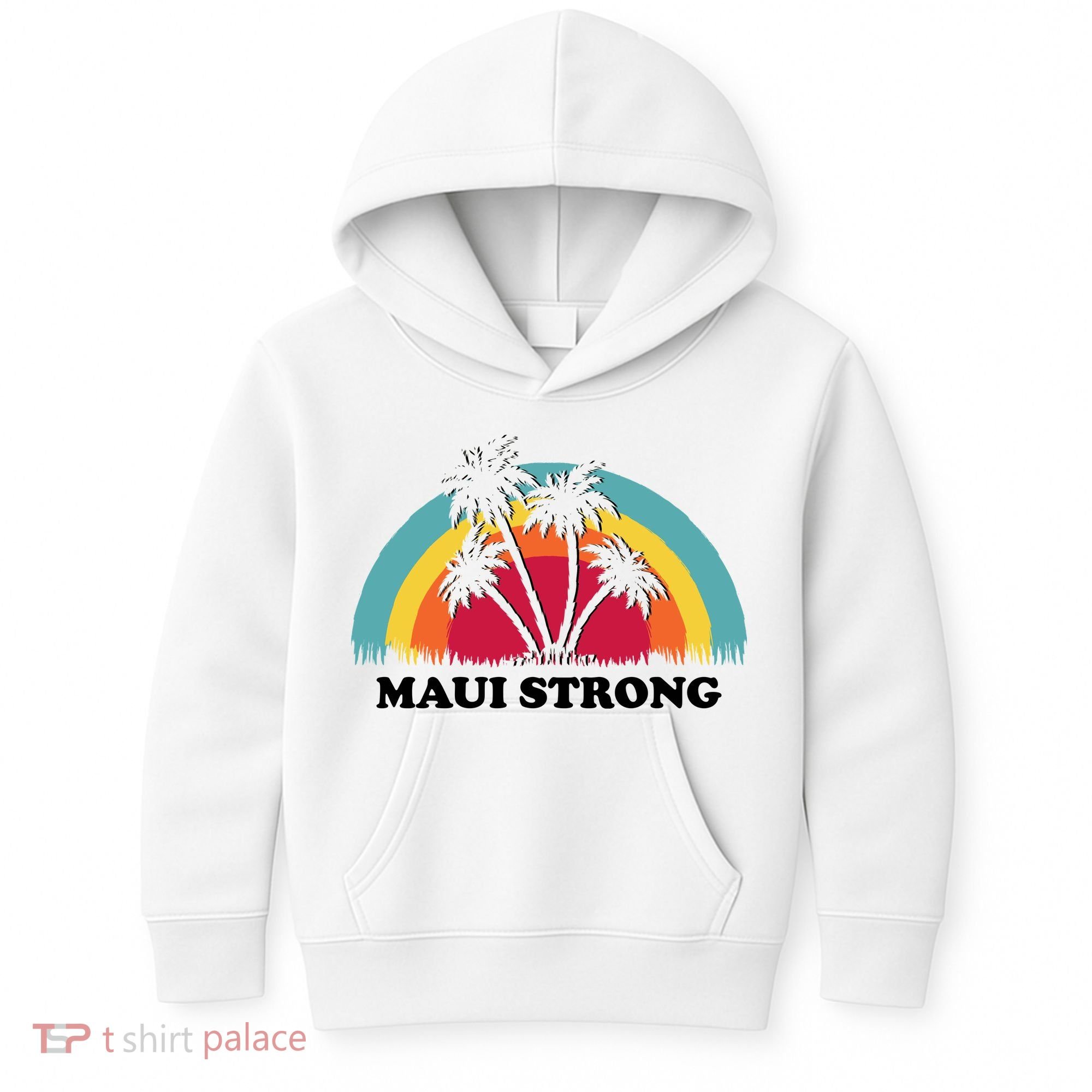Maui Strong Tropical Hawaii Wildfire Kids Hoodie